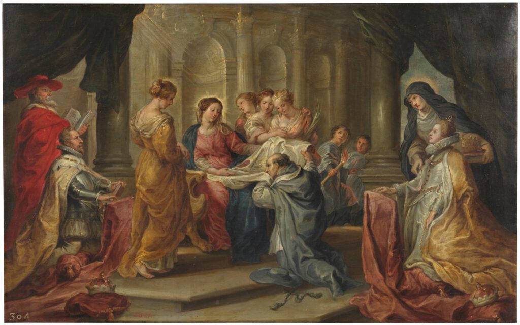 Imposición de la casulla a San Ildefonso Siglo XVII. Taller de Pedro Pablo Rubens (Museo del Prado).